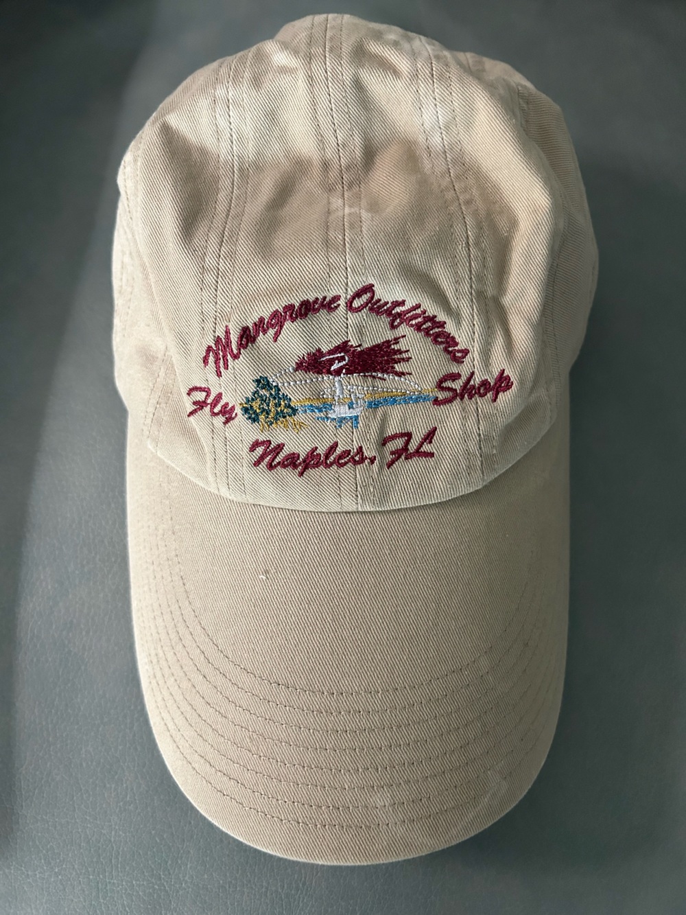 Simms Tan Baseball Cap with Orange Embroidered Logo